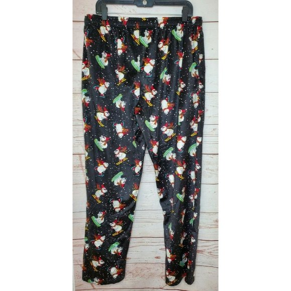 Hawke & Co Sledding Snowman Fleece Pajama Fleece Pants XL Style F19-846HC - Picture 7 of 9